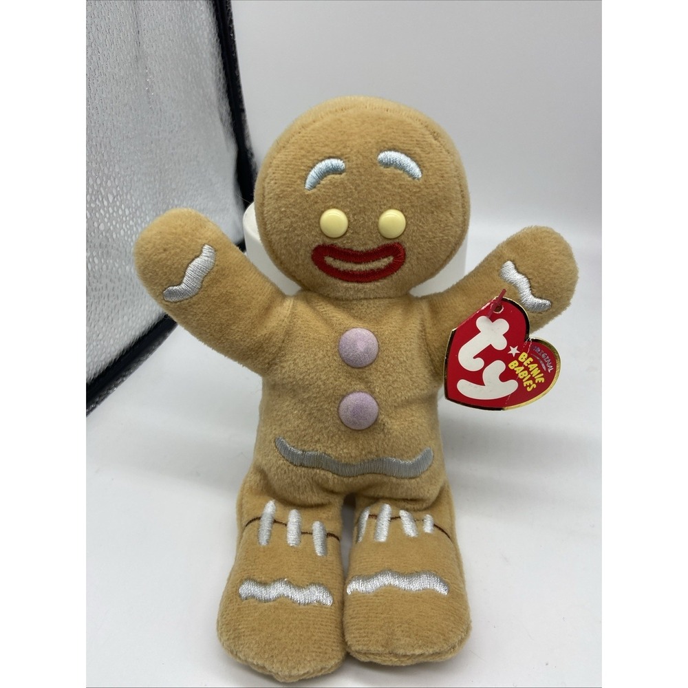 Ty Beanie Babies Shrek the Halls Gingy Gingerbread Man Plush 2008 Collectible 7"